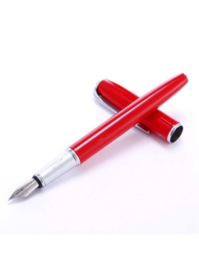 Pimio Fountain Pen, Signature Pen, Business Office Gift, Adult Student Handwriting Practice, Graduation Gift For Men And Women, Iridium Gold Ink Pen, 916 Flamingo Red - Image 2
