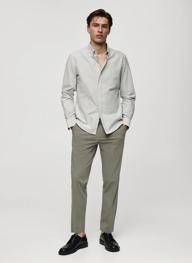 Mango Man Kodak Striped Regular Fit Shirt