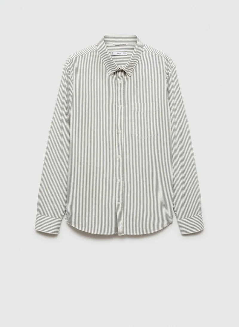 Mango Man Kodak Striped Regular Fit Shirt