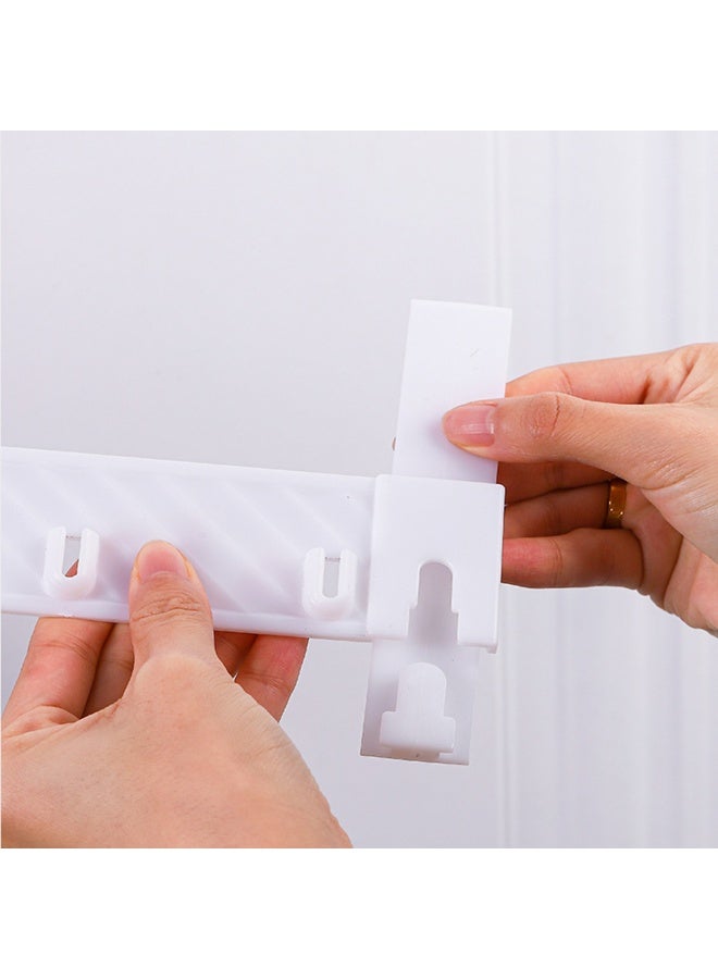 1pcs Minimalist Plastic Door Hook, Wall Hanging No Drilling Required Clothes Rack, Bathroom Holder With 5 Hooks, Bedroom Storage Hanging Clothes Hanger Hook - Image 4