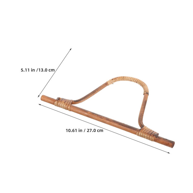 D Shaped Wooden Bag Handles 27cm 2pcs for Tote DIY Replacement Handbag Accessories - Image 3