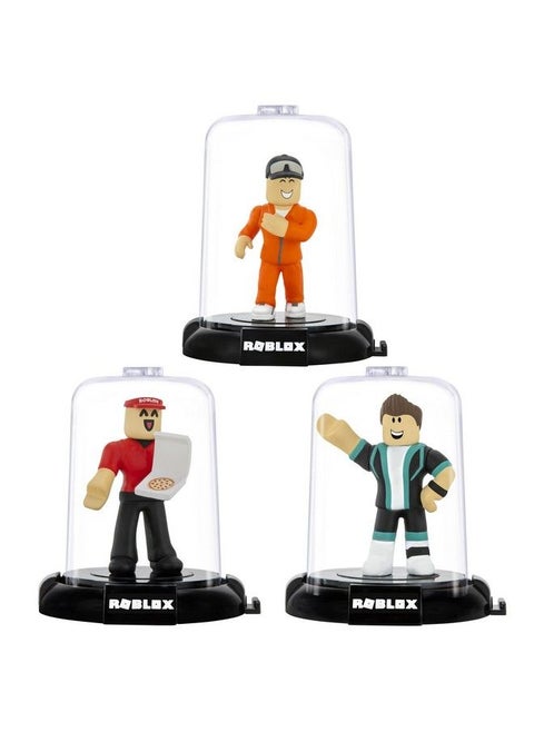 Action Collection 15Th Anniversary Domez Collectible Work At A Pizza Place: Pizza Delivery Guy Welcome To Bloxburg: Tom Jailbreak: Inmate 3Pack [Includes 3 Exclusive Virtual Items]
