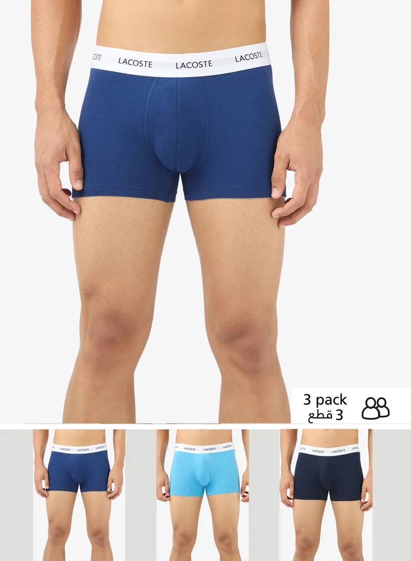 LACOSTE 3 Pack Stretch Trunks