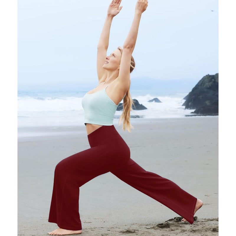 NEW YOUNG 3 Pack Women's Wide Leg Pants with Pockets High Waist Loose Sweatpants Casual Lounge Yoga Workout Palazzo - Image 5