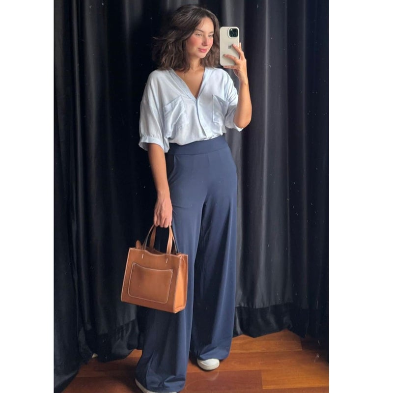 NEW YOUNG 3 Pack Women's Wide Leg Pants with Pockets High Waist Loose Sweatpants Casual Lounge Yoga Workout Palazzo - Image 2