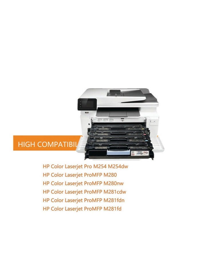 أوفيس ميكر خرطوشة حبر لطابعة HP Laserjet M254 MFP M280 M281 باللون الأسود  - Image 3