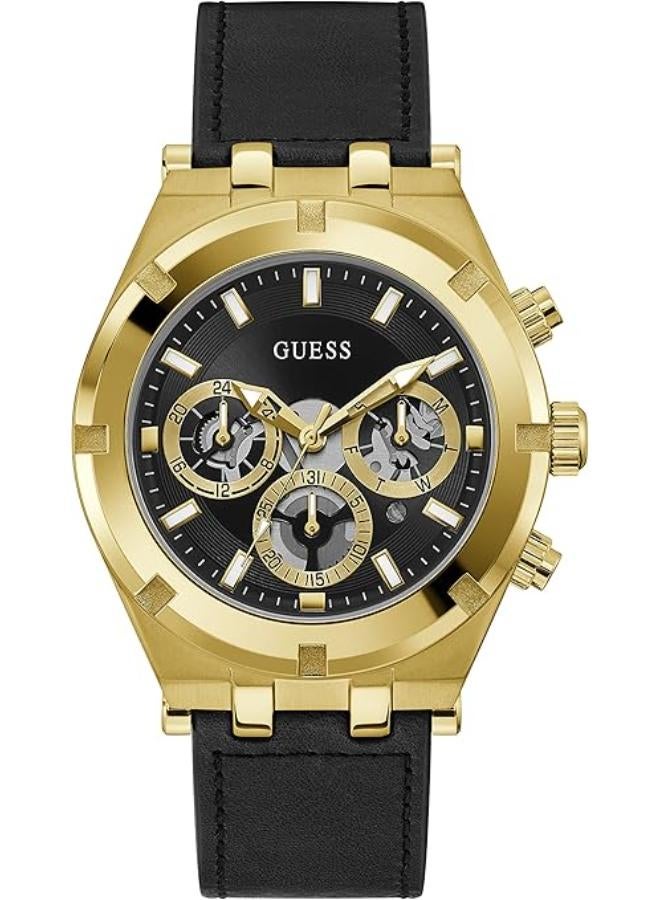 GUESS Men Genuine Leather Multi-functional Watch - GW0262G2 - Image 1