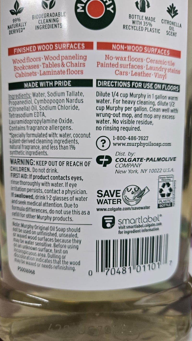 Murphy Oil Soap, Original Formula 16 fl oz (473 ml) - Pack of 2 - Image 3