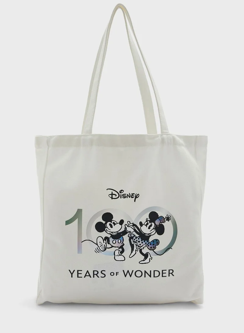 SP Characters Mickey & Minnie Print Shopper Bag