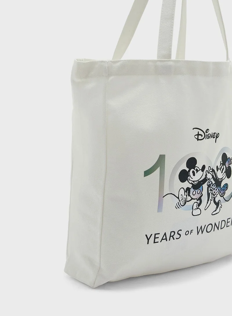 SP Characters Mickey & Minnie Print Shopper Bag