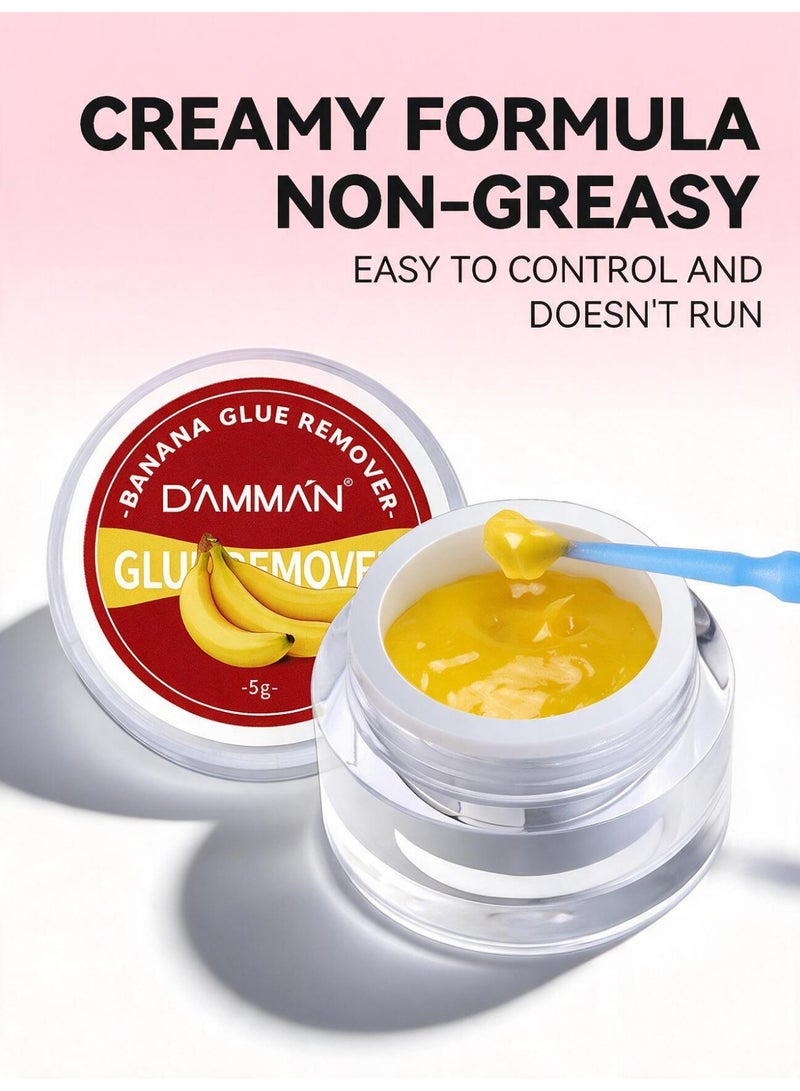 D'AMMA'N DAMMAN 5g Professional Fruit Eyelash Glue Remover Cream - Banana Scented Quick Dissolving Lash Adhesive Remover, Safe Gentle Non-Irritating Salon Formula - Image 4