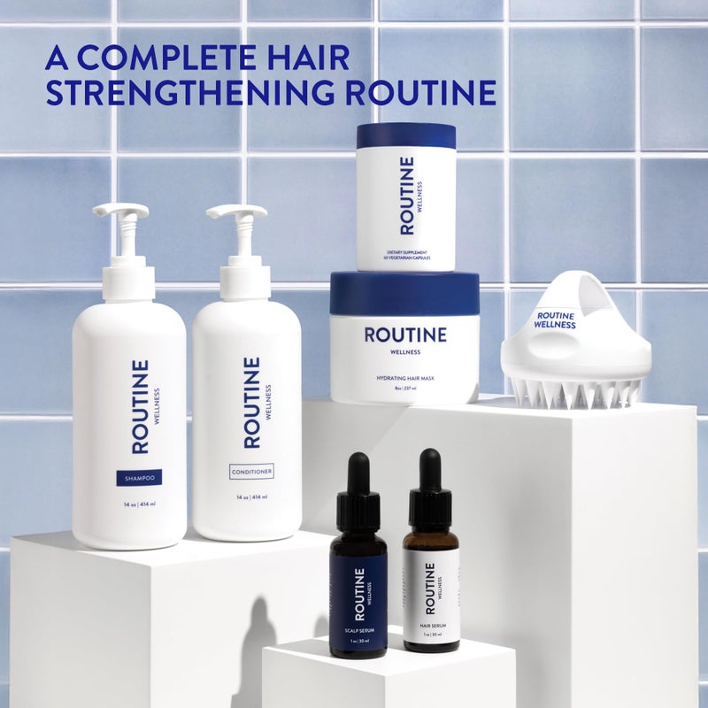 Routine Wellness Anti-Thinning Shampoo for Thinning Hair - Biotin DHT Blocker Women & Men - Color Safe Shampoo for Hair Loss & Healthy Hair - Unscented -14oz - Image 5