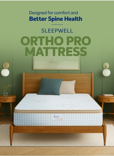 Sleepwell Ortho Pro Profiled Foam | 10 Night Trial | Impressions Memory Foam Mattress With Airvent Cool Gel Technology | Super King Bed Size (200L x 200W x 30H cm)