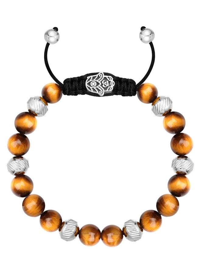 nylon bracelets studded with crystals and therapeutic stones for men - Image 1