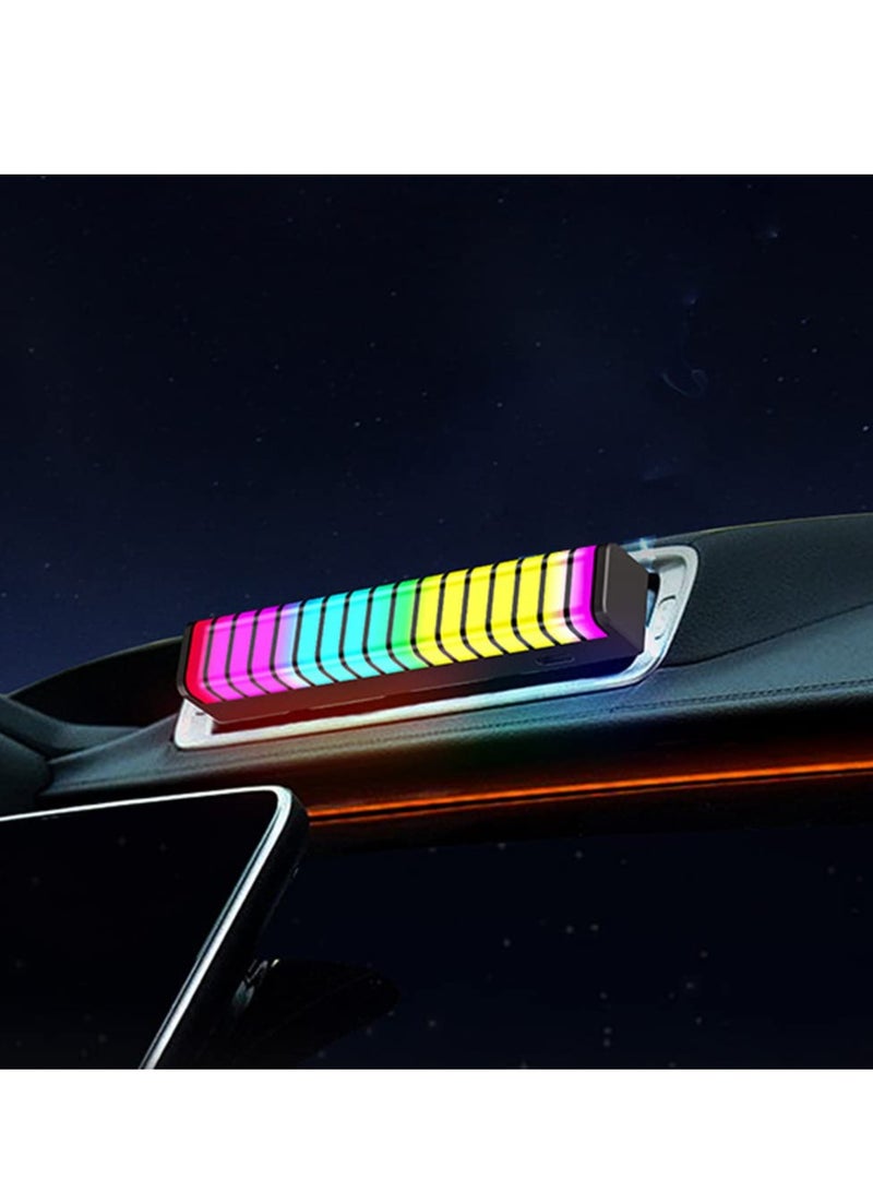 SYOSI Interior Car Ambient Light, Mini Interior Car LED Light with ON/Off Button & Multicolors, Sound Active Function, TypeC-USB Cable, Vent Fixation with Clamp, RGB Ambient Lighting Kits, Car Accessories - Image 1
