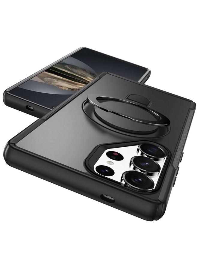 S-TOP Case For Samsung Galaxy S25 Ultra 5G Skin Feel Magnetic Holder MagSafe Phone Case - Image 2