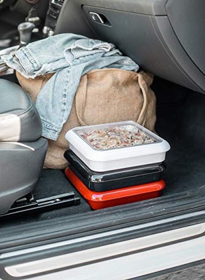 Fancy Panz 8 x 8-Inch Dress Up and Protect Your Foil Pan®, 100% Made in USA, 8 x 8 Foil Pan Included. Hot or Cold Food. Stackable for easy travel. Great for potlucks, tailgating & home (Black) - Image 4