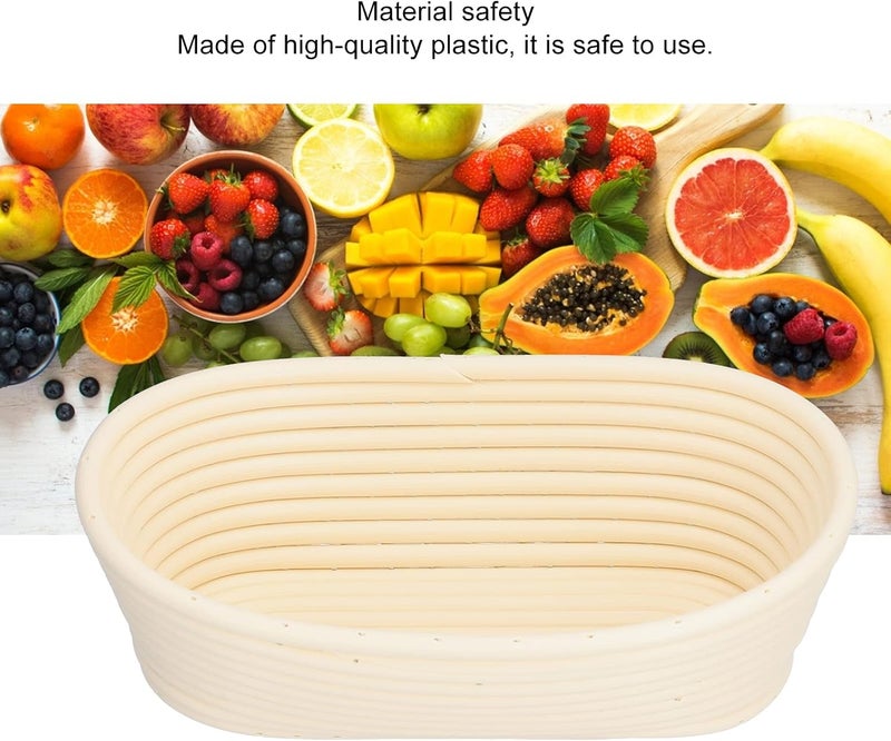 Bread Proofing Basket, Plastic Banneton, Handwoven Bread Making Tool with Dough Fermentation & Fruit Plate Function, Ideal for Sourdough Baking (oval 25 * 15 * 8cm) - Image 5