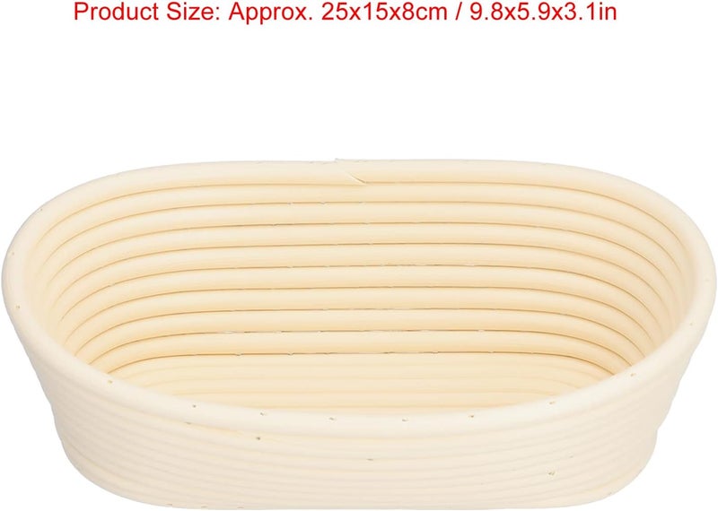 Bread Proofing Basket, Plastic Banneton, Handwoven Bread Making Tool with Dough Fermentation & Fruit Plate Function, Ideal for Sourdough Baking (oval 25 * 15 * 8cm) - Image 2