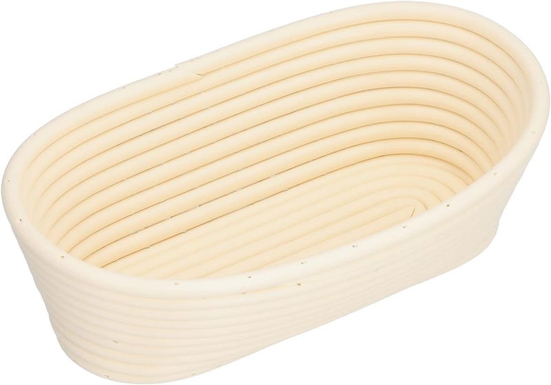 Bread Proofing Basket, Plastic Banneton, Handwoven Bread Making Tool with Dough Fermentation & Fruit Plate Function, Ideal for Sourdough Baking (oval 25 * 15 * 8cm) - Image 1