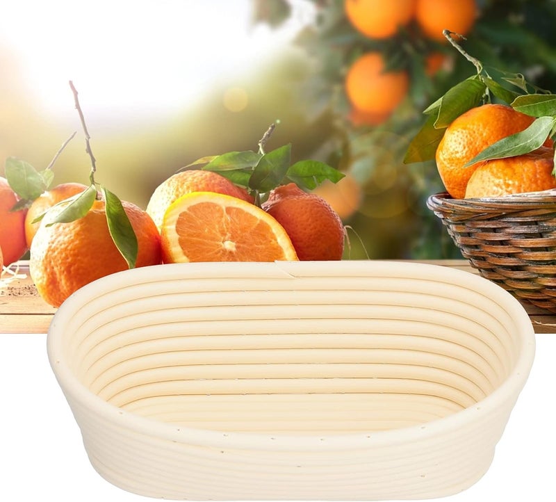 Bread Proofing Basket, Plastic Banneton, Handwoven Bread Making Tool with Dough Fermentation & Fruit Plate Function, Ideal for Sourdough Baking (oval 25 * 15 * 8cm) - Image 3