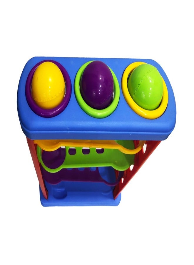 ShopMeFast Hammer Knock Ball Toy for Babies and Toddlers, Multicolored, Pound and See The Balls Roll Down The Ramps, Safe and Non Toxic - Image 3