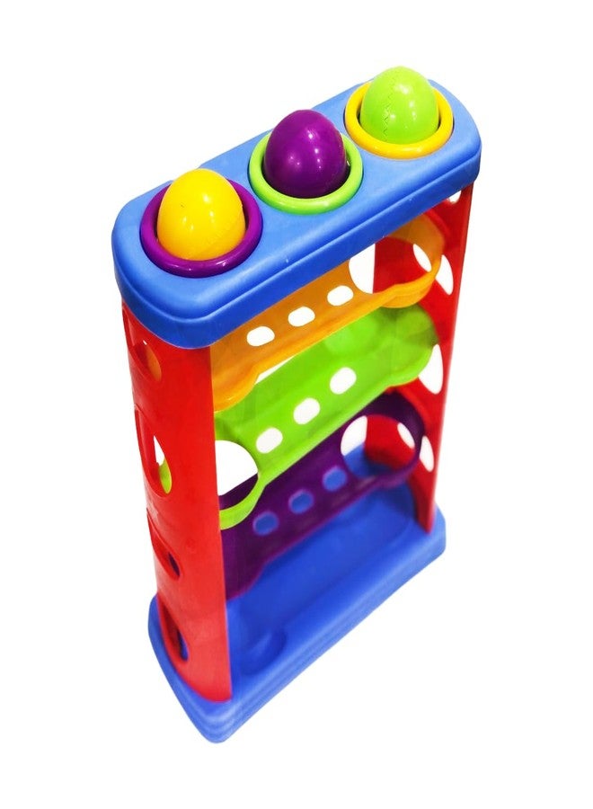 ShopMeFast Hammer Knock Ball Toy for Babies and Toddlers, Multicolored, Pound and See The Balls Roll Down The Ramps, Safe and Non Toxic - Image 4