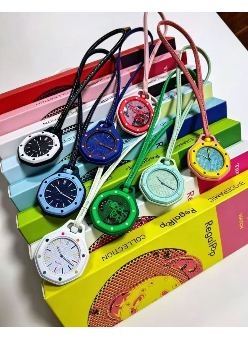 New trendy analog pendant watch, blue. - Image 2