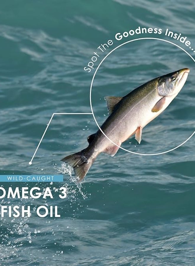 أوميغا 3 زيت السمك 2000mg – يدعم صحة القلب والدماغ، 90 كبسولة هلامية - Image 3