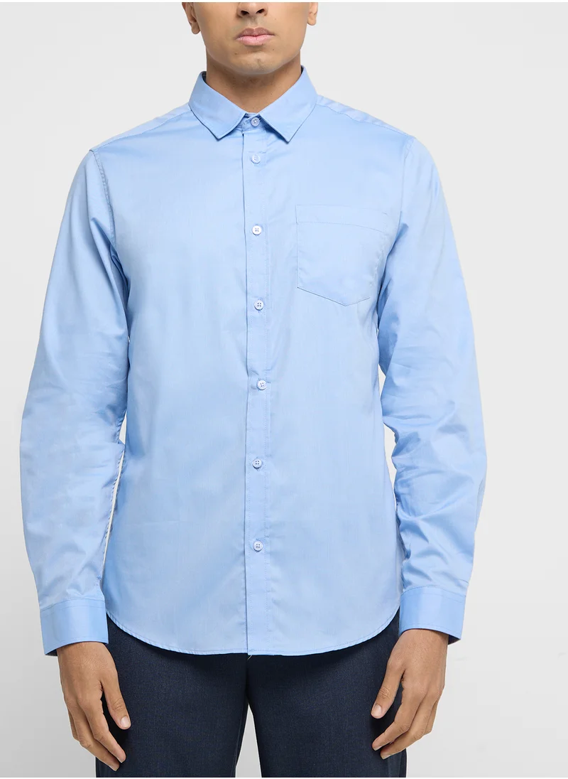 Robert Wood Long Sleeve Shirt   Single Pocket