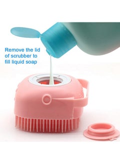 OTAVILEM Body Scrubber With Soap Dispenser For Shower 3 Pack Silicone Exfoliating Brushes Soft Body Exfoliator Bath Loofah For Babies Kids Women Men And Pets 3 Colors  - Image 2