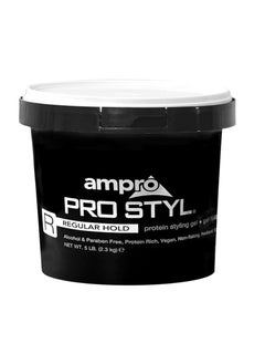 AmPro Pro Styl Styling Gel - Protects and Strengthens Your Strands - Non-Flaking, Alcohol Free, Vegan Formula - Flexible, Touchable Hold for All Hair Textures - Regular - 80 OZ