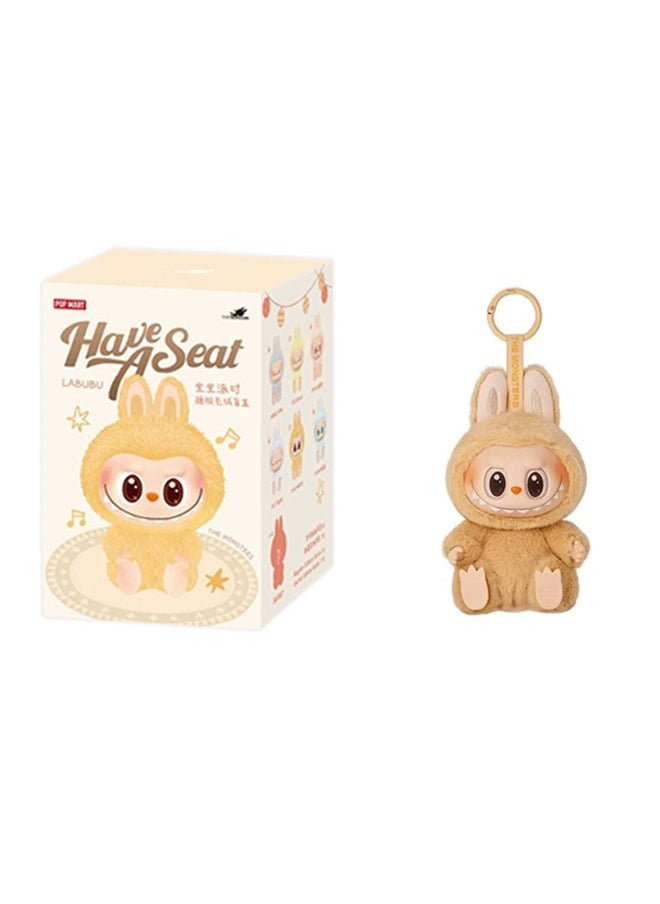 LABUBU Heart Macaron Second-Generation Plush Toy Doll, Plush Vinyl Blind Box And Keychain To Enjoy A High-Quality Collection Experience, 1 Box To Enjoy A Fashionable Appearance, The Second-Generation Designated Brown (Only 1PC)