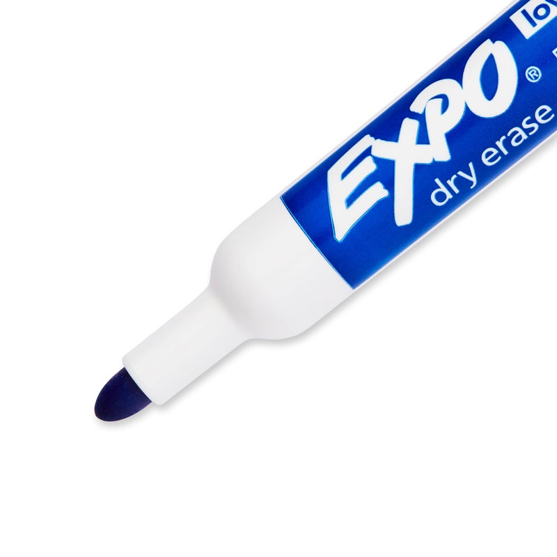 EXPO Dry Erase Markers, Low Odor Ink, Blue, Bullet Tip, 12 Count - Whiteboard, Calendar, Organization, Essential Supplies for Office, School, Classroom, Teachers - Image 2