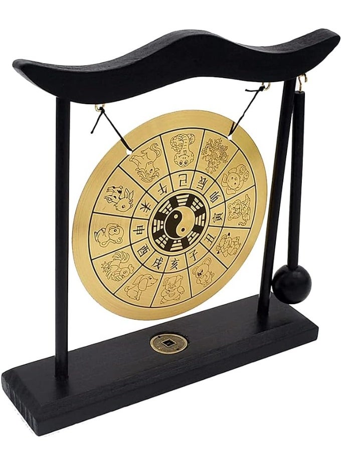 زين فن النحاس فنغ شوي سطح المكتب غونغ مع الوقوف ديكور آسيوي للمكتب المنزلي علامات زودياك الصينية - Image 5