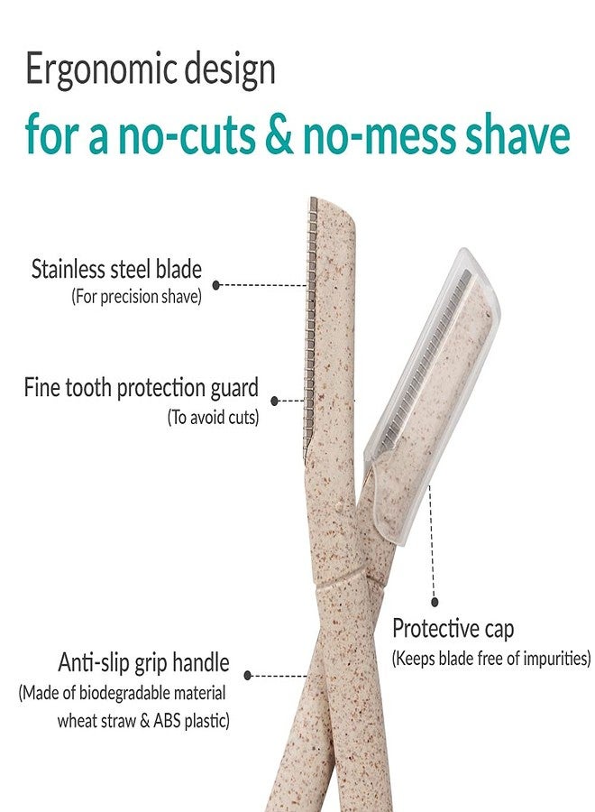 Sirona Face Razor for Women Facial Hair - Pack of 6 | Painless Facial Hair Removal | Eyebrow Shaper | For Eyebrows, Upper Lip, Forehead, Peach Fuzz, Chin and Sideburns | Dermaplaning Tool - Image 5