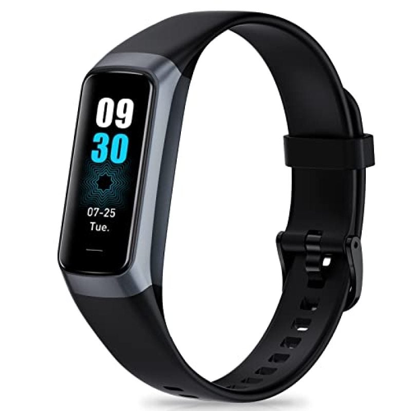 Fitness Tracker 1.10-Inch AMOLED HD Touch Color Screen Effortless All-Day Tracking - 5 ATM Waterproof Stainless Steel Frame Activity Tracker for Busy Professionals Active Lifestyles - Image 1