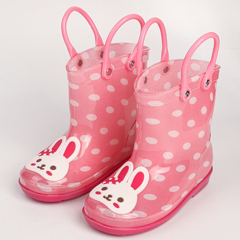 Export Creative Flower Cloth Cartoon Children Rain Shoes Boots Water Sleeve Rubber Shoes Non-Slip Soft Bottom Light A Generation Of Hair - Image 1