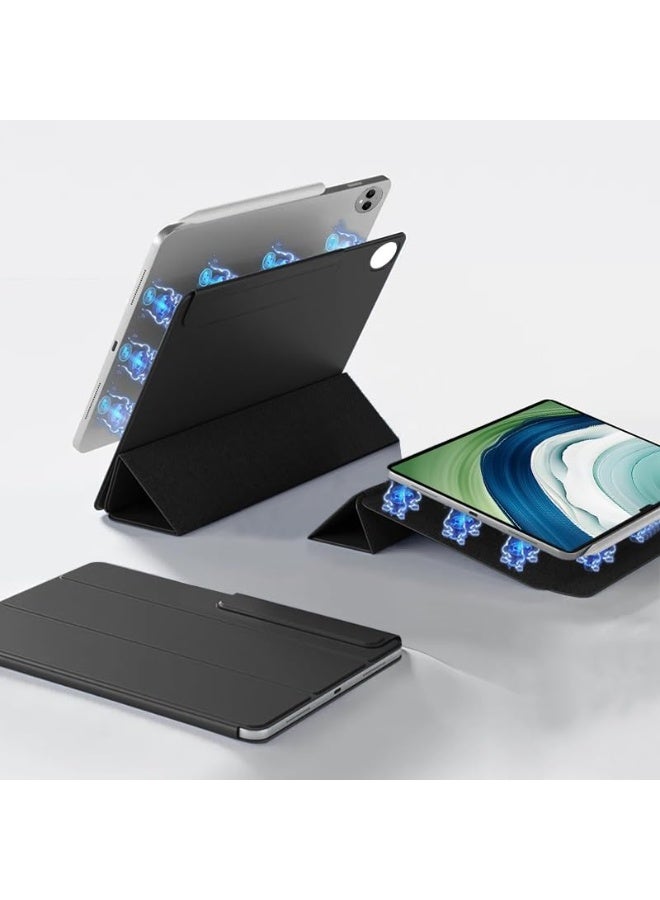 عام غطاء متين متوافق مع هواوي ميت باد برو 13.2 إنش - غطاء لوحي مغناطيسي رفيع بإغلاق مغناطيسي، خلفية من مادة TPU ذكية مع خاصية التشغيل/الإيقاف التلقائي - Image 2