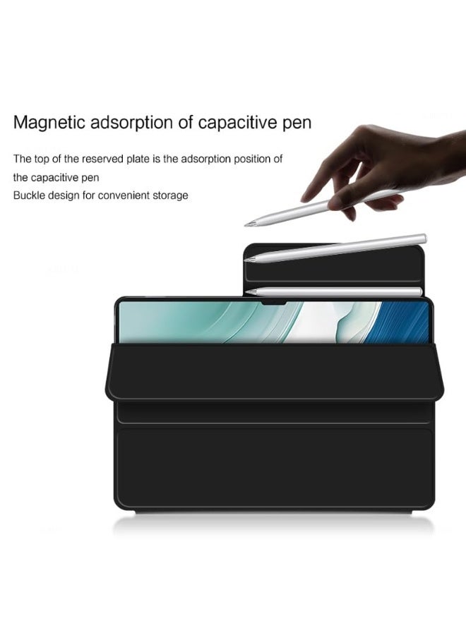 عام غطاء متين متوافق مع هواوي ميت باد برو 13.2 إنش - غطاء لوحي مغناطيسي رفيع بإغلاق مغناطيسي، خلفية من مادة TPU ذكية مع خاصية التشغيل/الإيقاف التلقائي - Image 4