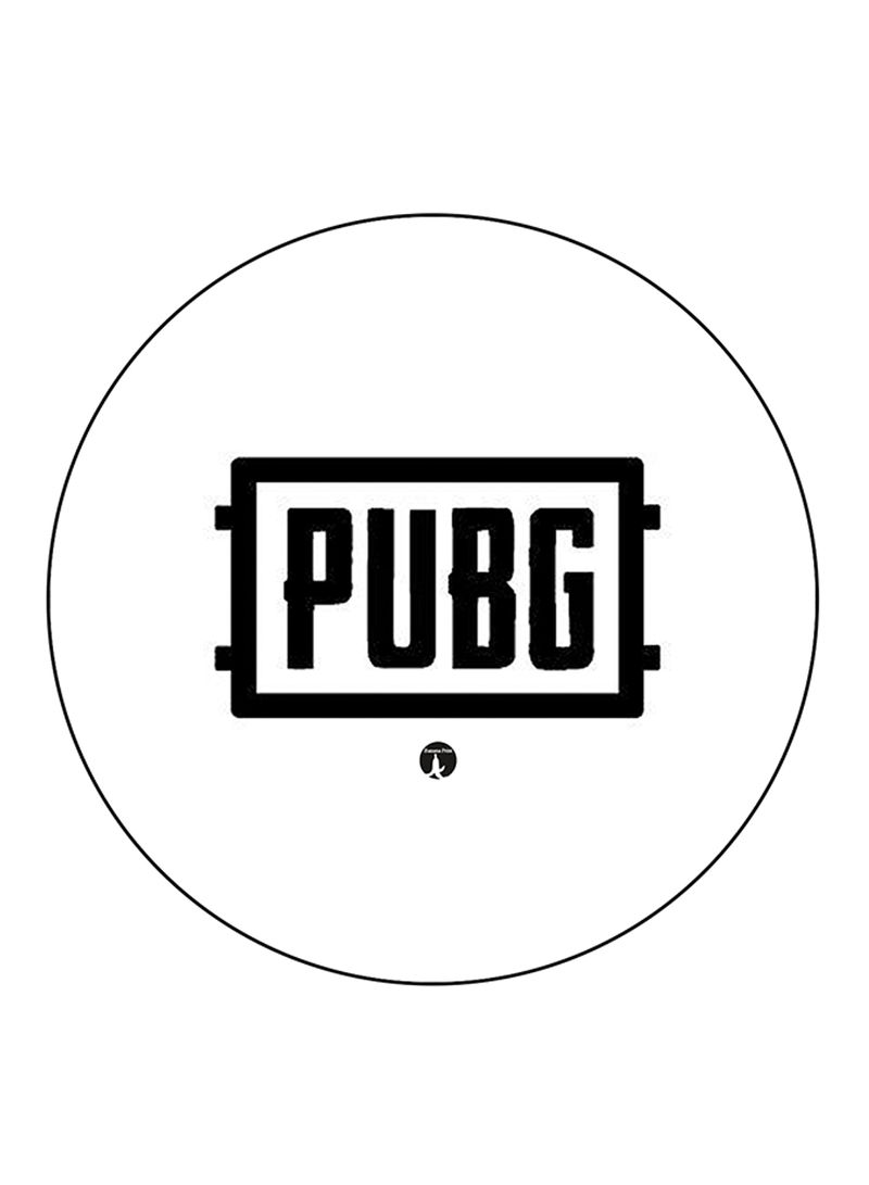 RKN Pubg Printed Large Round Pin Badge Black/White - Image 2