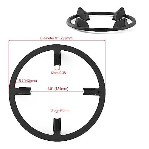 Charbrofire Wok Ring, Replacement Parts Cast Iron Wok Support Ring for Gas Stove Burner Grate Samsung, GE, Kitchenaid, LG, Whirlpool, Frigidaire, Kenmore Etc Gas Stove Stand Rack Accessories - Image 5