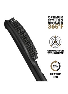 ghd Glide Hot Air Hair Brush Professional Smoothing Blow Dryer, Ceramic Hair Straightener, Styler, And Blow Dry Brush Black  - Image 4