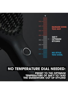 ghd Glide Hot Air Hair Brush Professional Smoothing Blow Dryer, Ceramic Hair Straightener, Styler, And Blow Dry Brush Black  - Image 3