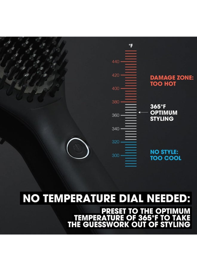 ghd Glide Hot Air Hair Brush Professional Smoothing Blow Dryer, Ceramic Hair Straightener, Styler, And Blow Dry Brush Black  - Image 3