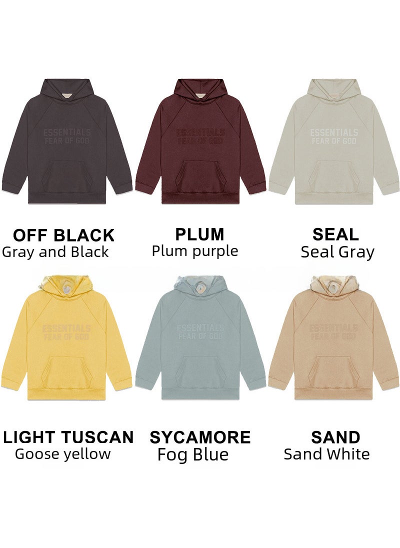 Generic - 2023 SS Hoodie Silicone FOG Print Essentials Gray Black - Image 1