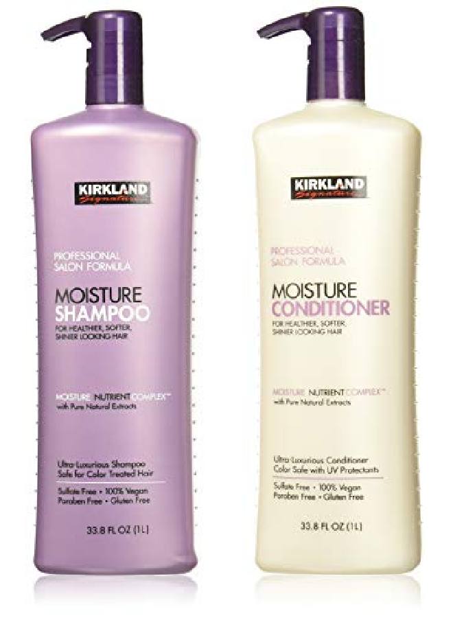 Kirkland Signature Salon Formula Moisture Shampoo 33.8 Oz & Conditioner 33.8 Oz  - Image 1