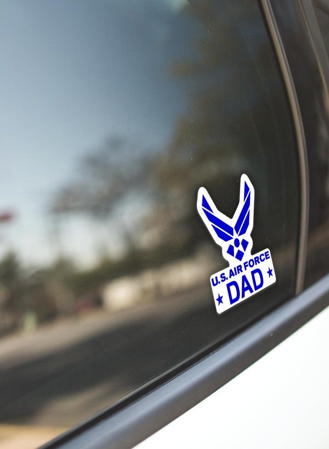 KCD Air Force Dad Emblem Vinyl Decal Sticker (2 Pack!!!) | Tumbler Coffee and Insulated Cups | Decals Only! Cup not Included! | Blue on White | 2-3 X 2.9 inch |KCD1806BL - Image 4