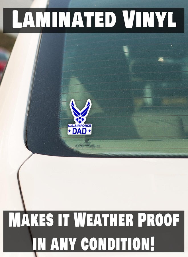 KCD Air Force Dad Emblem Vinyl Decal Sticker (2 Pack!!!) | Tumbler Coffee and Insulated Cups | Decals Only! Cup not Included! | Blue on White | 2-3 X 2.9 inch |KCD1806BL - Image 5