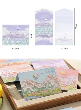 مجموعة من ١٢ بطاقة معايدة فارغة مع مظاريف وملصقات، ١٢ تصميمًا، ٤.٥ بوصة × ٣.٣ بوصة، ملاحظات مائية مخصصة لمعظم المناسبات. - view 2